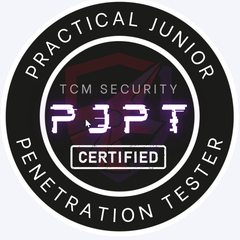 Practical Junior Penetration Tester (PJPT) certification badge, TCM Security
